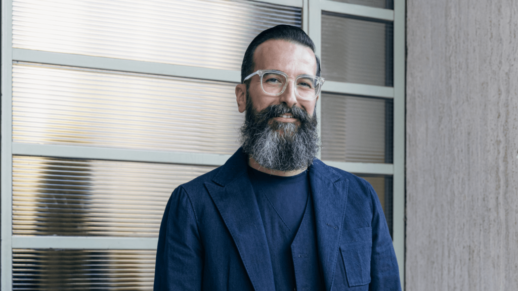 Creative Director and Trend and Color Forecaster Angelo Figus during the 2nd talk in the AN/ARCHIVE EVENT TWO: blue r/evolution series.